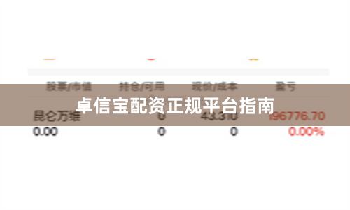 卓信宝配资正规平台指南